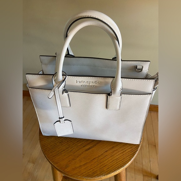 Kate Spade New York Elegant White Cameron Satchel – Ivory Saffiano Leather - Picture 10 of 10